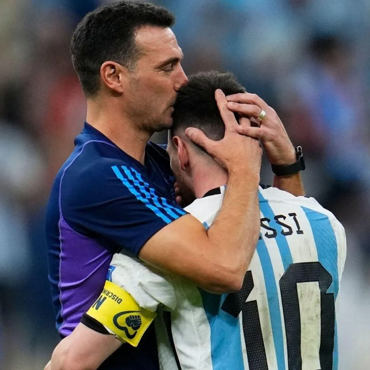 Scaloni y Messi